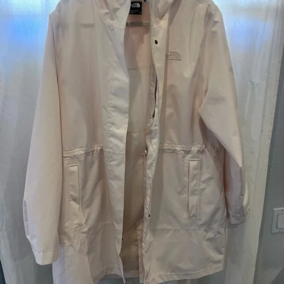 The North Face Women's Cream/White.  Woodmont Rain Parka Sz XXL Winter NEW - Picture 3 of 10